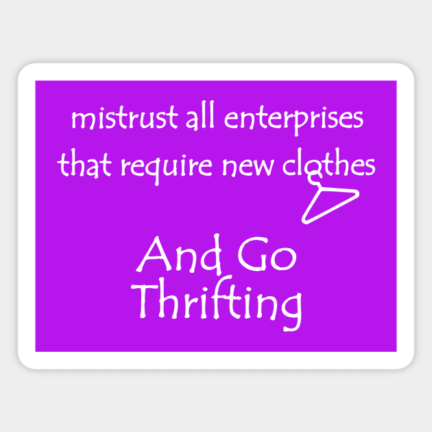 Lispe Mistrust And Go Thrifting Magnet by Lispe